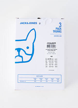 Boxer elastique à la taille bleu JACK & JONES garçon