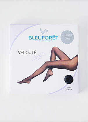 Collants imprimé pois noir BLEU FORET femme