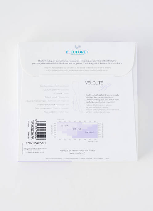 Collants noir BLEU FORET pour femme