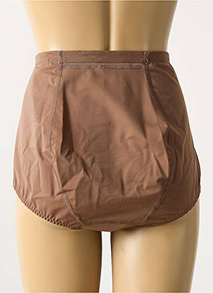Culotte haute effet matière satinée marron ANITA femme
