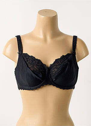 Soutien-gorge effet matière satinée noir ROSA FAIA femme