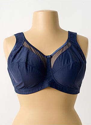Soutien-gorge effet matière satinée sans armature bleu ANITA femme