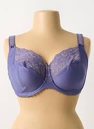 Soutien-gorge effet matière satinée bleu ROSA FAIA femme