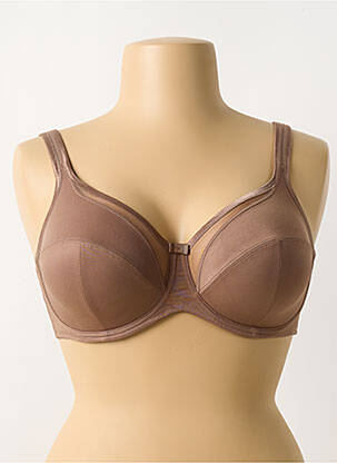 Soutien-gorge effet matière satinée haut soutien-gorge moulé marron ANITA femme