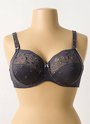 Soutien-gorge effet matière satinée haut soutien-gorge emboitant gris ROSA FAIA femme