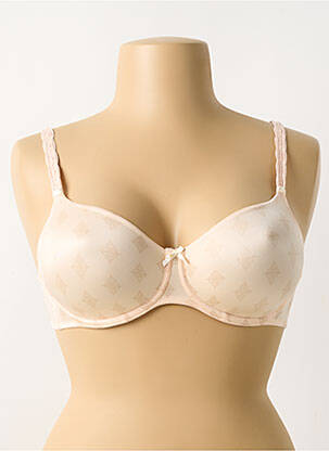 Soutien-gorge effet matière satinée haut soutien-gorge emboitant beige ROSA FAIA femme