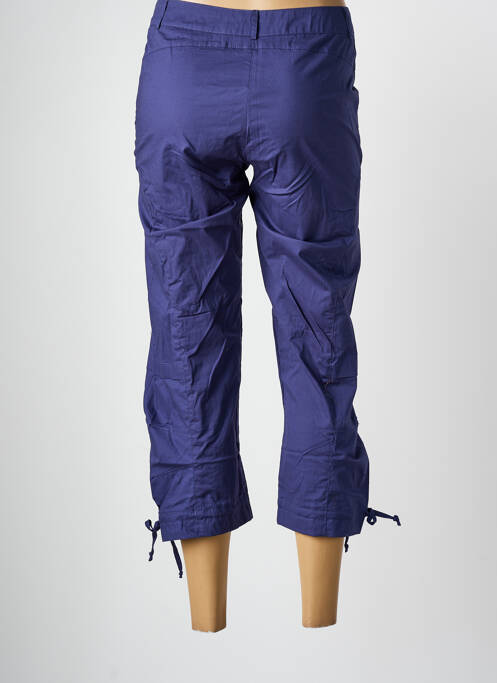 Pantacourt stretch taille normale bleu ARELINE femme