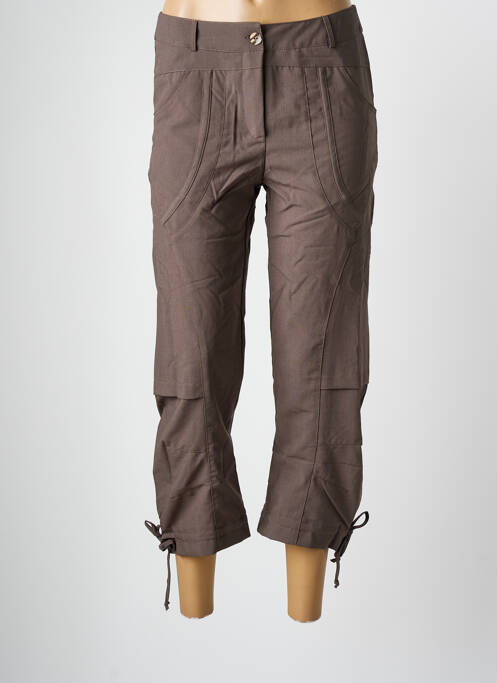 Pantacourt marron ARELINE pour femme