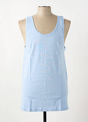 Débardeur tissage chiné sans manche bleu ARMOR LUX homme