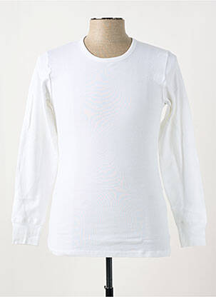 T-shirt coupe cintrée manches longues blanc ARMOR LUX homme