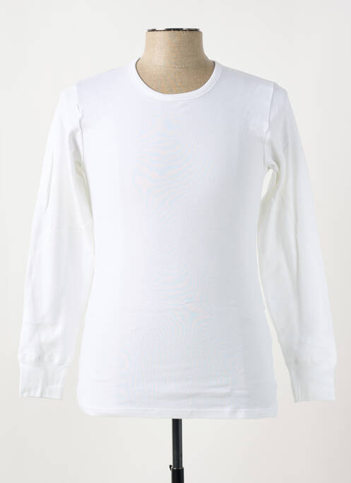 T-shirt coupe cintrée manches longues blanc ARMOR LUX homme