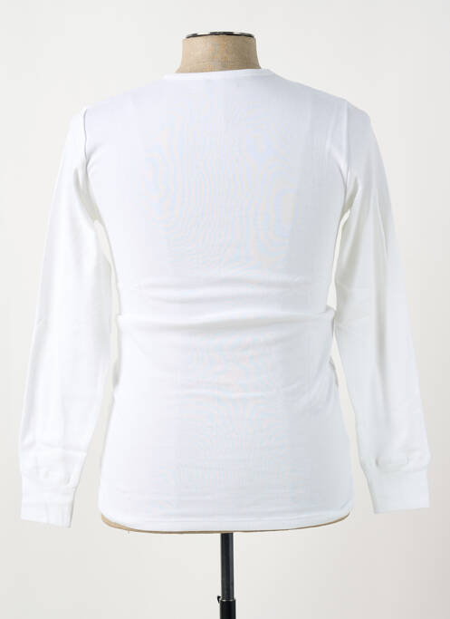 T-shirt coupe cintrée manches longues blanc ARMOR LUX homme