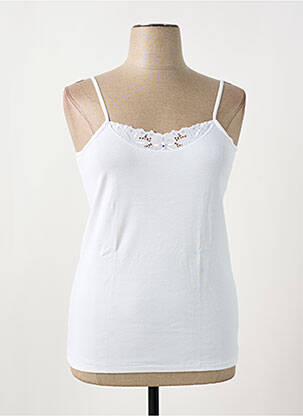 Top/caraco bretelles élastiquées blanc ACHEL femme