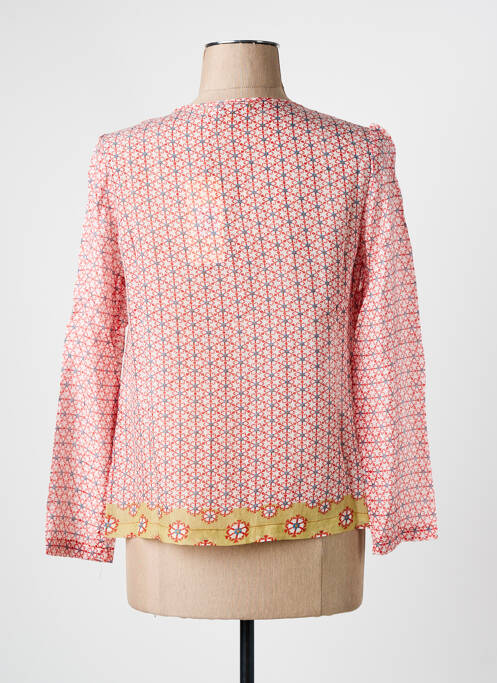 Blouse imprimé fantaisie manches longues rouge ARELINE femme