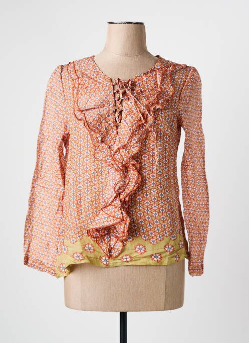 Blouse orange ARELINE pour femme