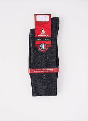 Chaussettes imprimé fantaisie gris LABONAL homme