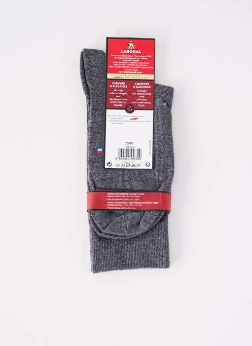 Chaussettes gris LABONAL pour homme