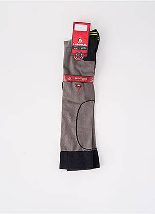Chaussettes imprimé fantaisie gris LABONAL homme