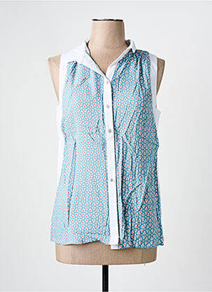 Chemisier bleu ARELINE pour femme