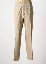 Pantalon chino tissage popeline taille basse marron BRUNO SAINT HILAIRE homme
