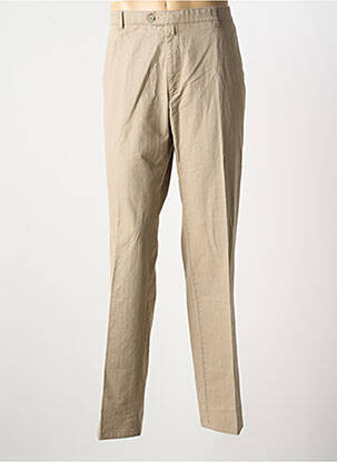 Pantalon chino tissage popeline taille basse marron BRUNO SAINT HILAIRE homme