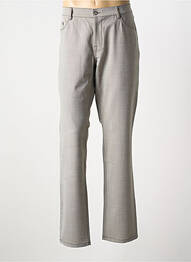 Pantalon slim tissage chiné taille normale marron BRUNO SAINT HILAIRE homme