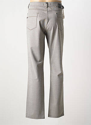 Pantalon slim tissage chiné taille normale marron BRUNO SAINT HILAIRE homme