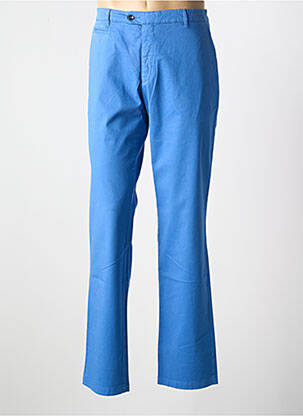 Pantalon chino poches taille normale bleu BRUNO SAINT HILAIRE homme