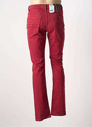 Jeans coupe slim poches taille normale rouge BRUNO SAINT HILAIRE homme