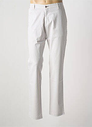 Pantalon chino tissage popeline taille normale gris BRUNO SAINT HILAIRE homme