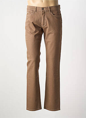 Jeans coupe slim poches taille normale marron BRUNO SAINT HILAIRE homme