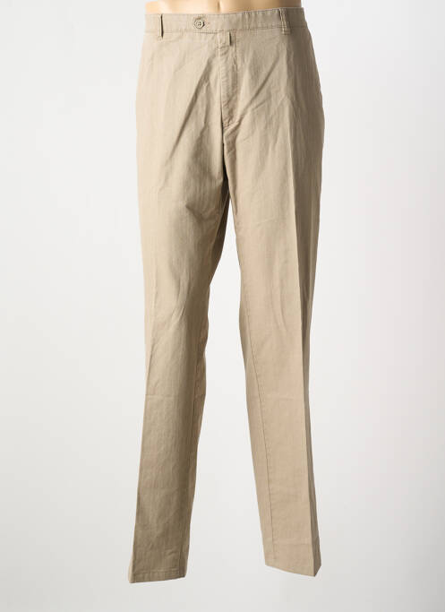 Pantalon chino tissage popeline taille basse marron BRUNO SAINT HILAIRE homme