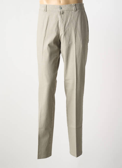 Pantalon chino tissage popeline taille normale gris BRUNO SAINT HILAIRE homme