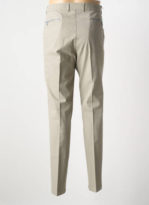 Pantalon chino tissage popeline taille normale gris BRUNO SAINT HILAIRE homme