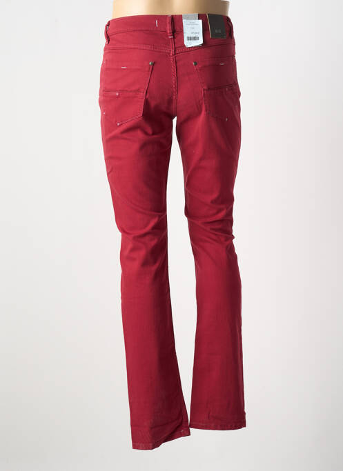 Jeans coupe slim poches taille normale rouge BRUNO SAINT HILAIRE homme