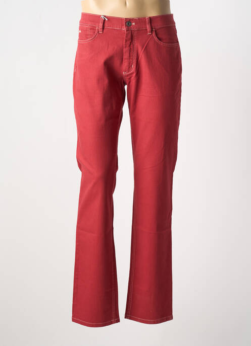 Jeans coupe slim stretch taille normale rouge BRUNO SAINT HILAIRE homme