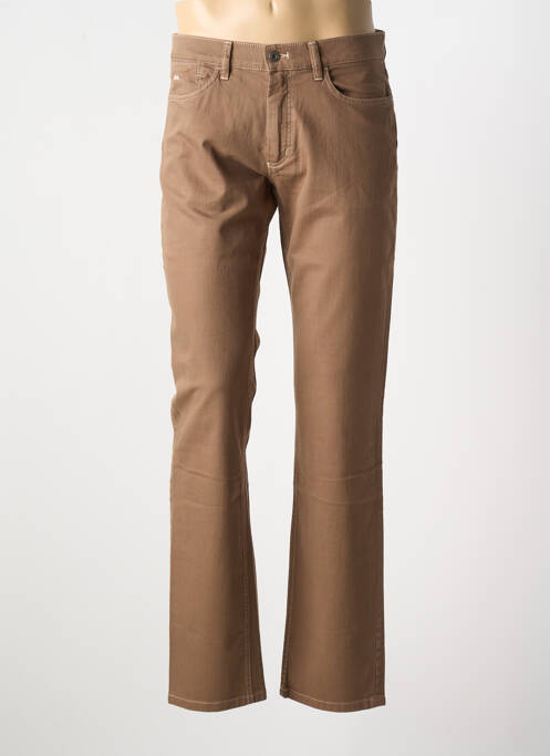 Jeans coupe slim marron BRUNO SAINT HILAIRE pour homme