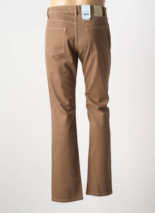 Jeans coupe slim marron BRUNO SAINT HILAIRE homme