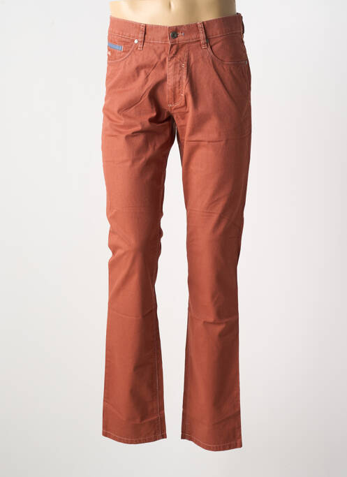 Jeans coupe slim orange BRUNO SAINT HILAIRE pour homme