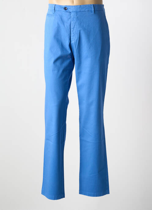 Pantalon chino bleu BRUNO SAINT HILAIRE pour homme