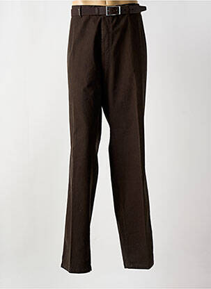 Pantalon droit tissage popeline taille normale marron M.E.N.S homme