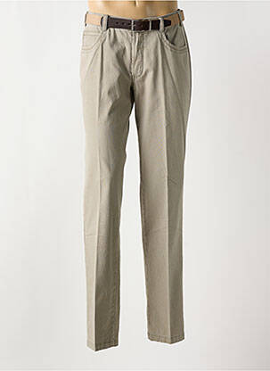 Pantalon chino tissage chiné taille normale marron M.E.N.S homme