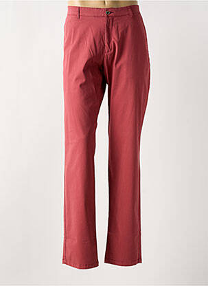 Pantalon chino tissage popeline taille normale rose BRUNO SAINT HILAIRE homme