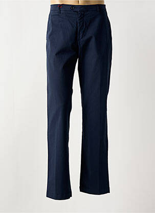 Pantalon chino tissage popeline taille normale bleu BRUNO SAINT HILAIRE homme