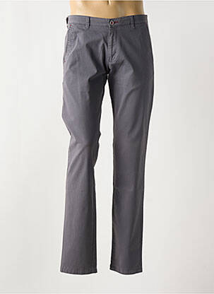 Pantalon chino gris BRUNO SAINT HILAIRE pour homme