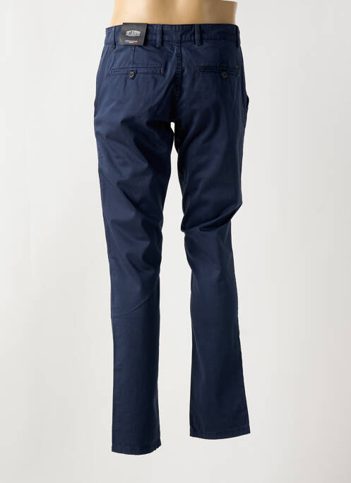 Pantalon chino tissage popeline taille normale bleu DELAHAYE homme