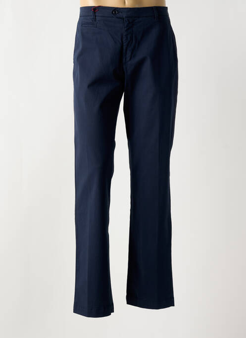 Pantalon chino tissage popeline taille normale bleu BRUNO SAINT HILAIRE homme