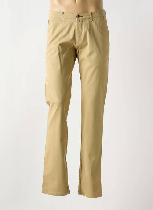 Pantalon chino beige BRUNO SAINT HILAIRE pour homme
