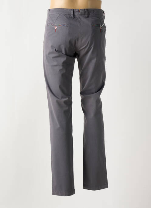 Pantalon chino gris BRUNO SAINT HILAIRE pour homme