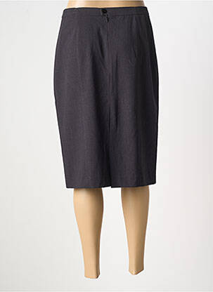 Jupe mi-longue taille à pinces gris PIER BÉ femme
